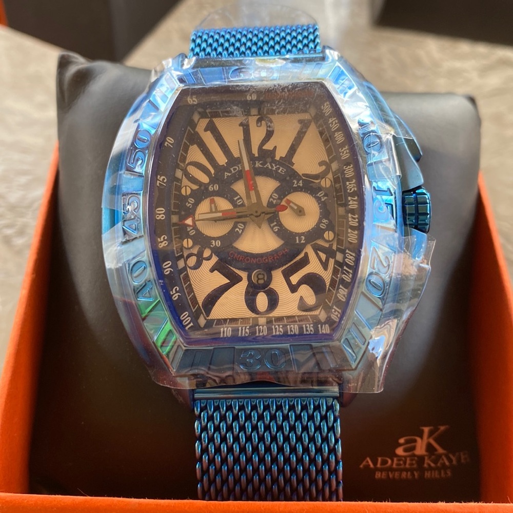 Mens blue Adee Kaye watch